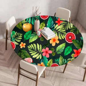 Nappe Élastique Imperméable Motifs Fruits Fleurs 60-140cm - nappe de table GoHappy