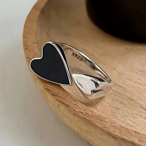 Bague femme Atelier Reflets Cœur Minuit bijou fantaisie GoHappy France
