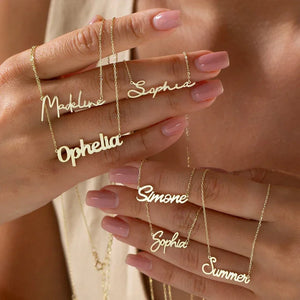 Collier Prénom sur Mesure Femme Or Argent Bijou Romantique Chic - collier personnalisé GoHappy