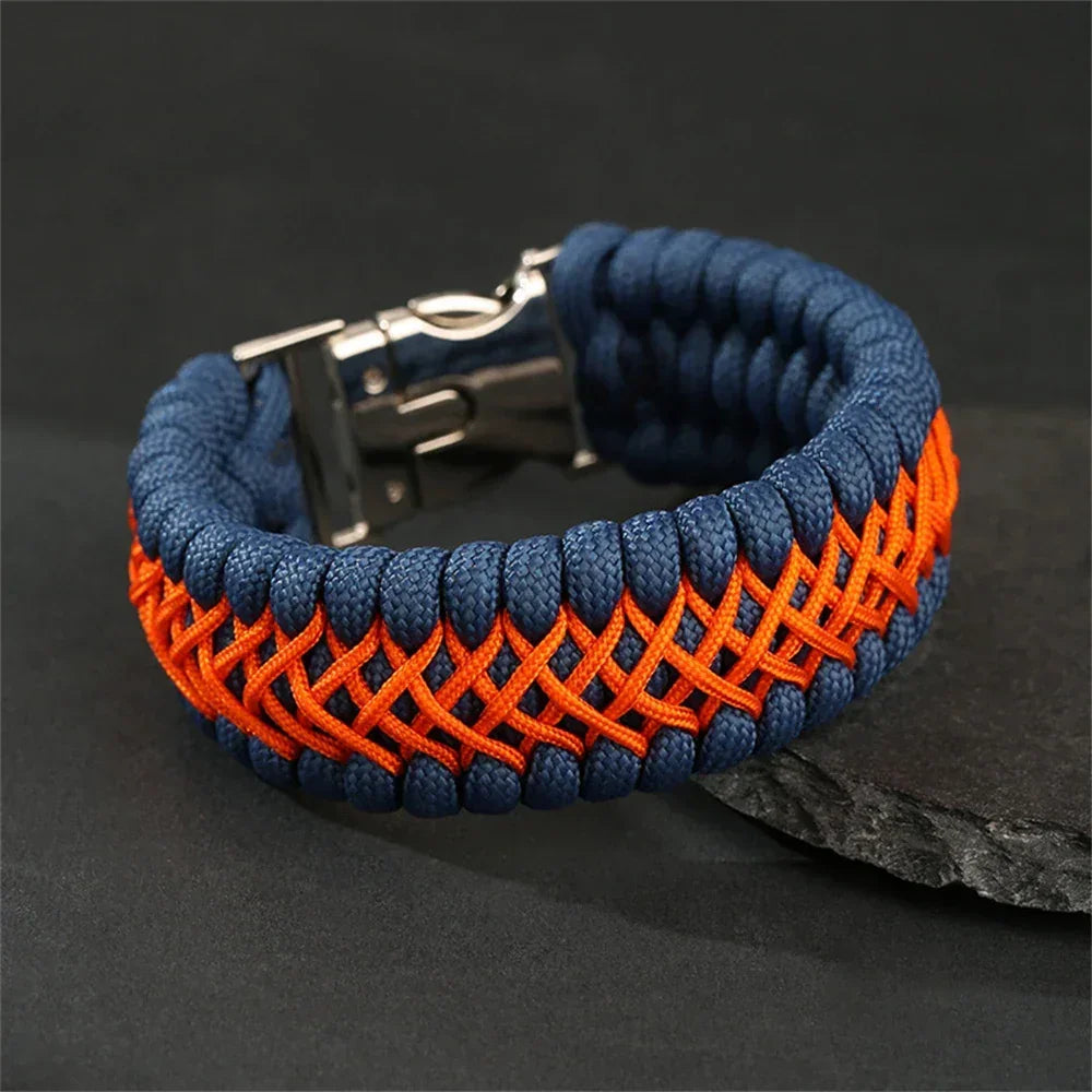 Bracelet Homme Paracorde Tressé Main Survie Nature Magnétique - bracelet homme GoHappy