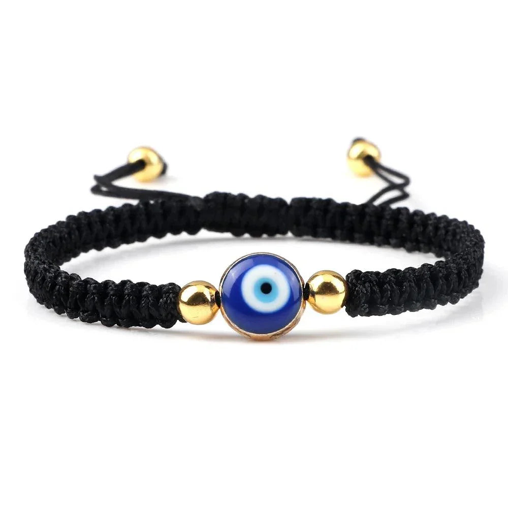 Bracelets Porte-Bonheur Evil Eye en Tissu Tressé - Bracelets Porte-Bonheur GoHappy