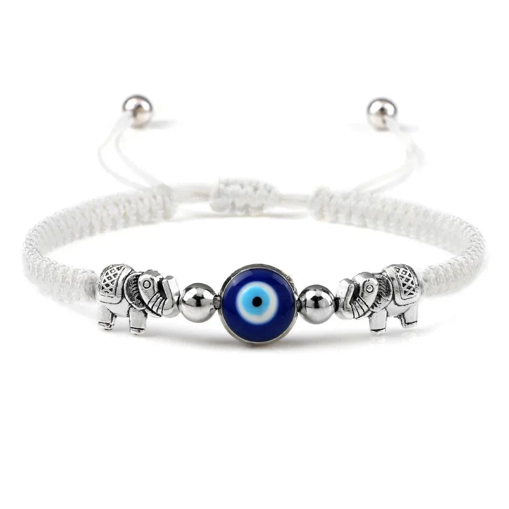Bracelets Porte-Bonheur Evil Eye en Tissu Tressé - Bracelets Porte-Bonheur GoHappy