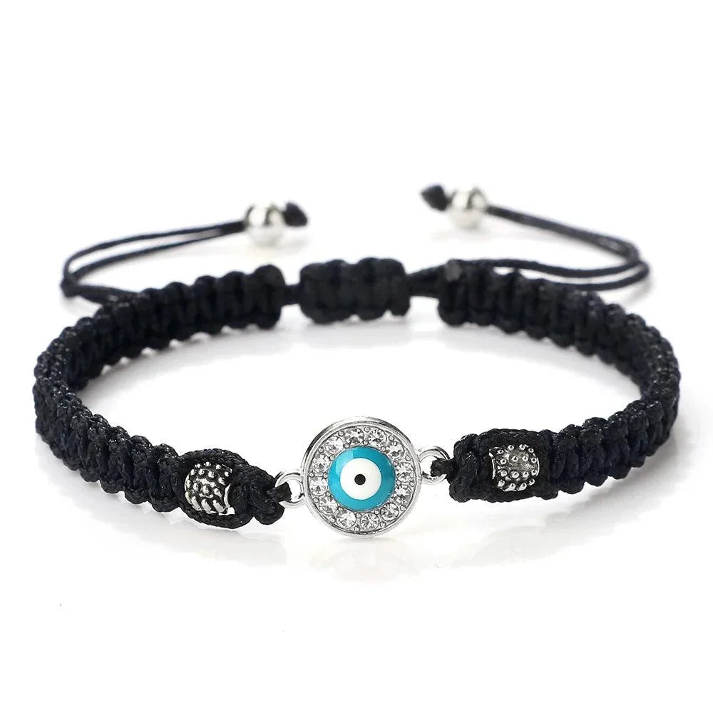 Bracelet Porte-Bonheur Evil Eye en Coton Tressé, Unisexe - Bracelets Porte-Bonheur GoHappy