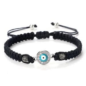 Bracelet Porte-Bonheur Evil Eye en Coton Tressé, Unisexe - Bracelets Porte-Bonheur GoHappy