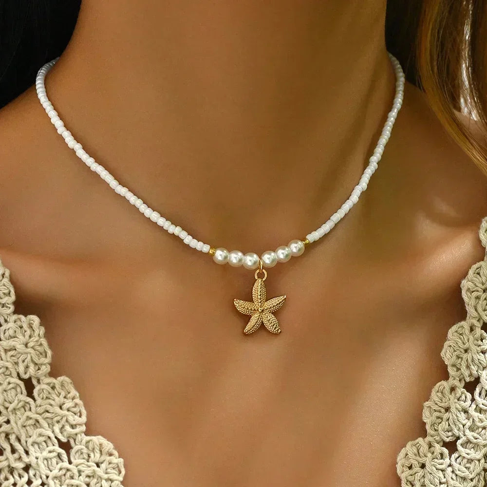 Ocean Charm collier femme coquillage bohème chic - collier GoHappy