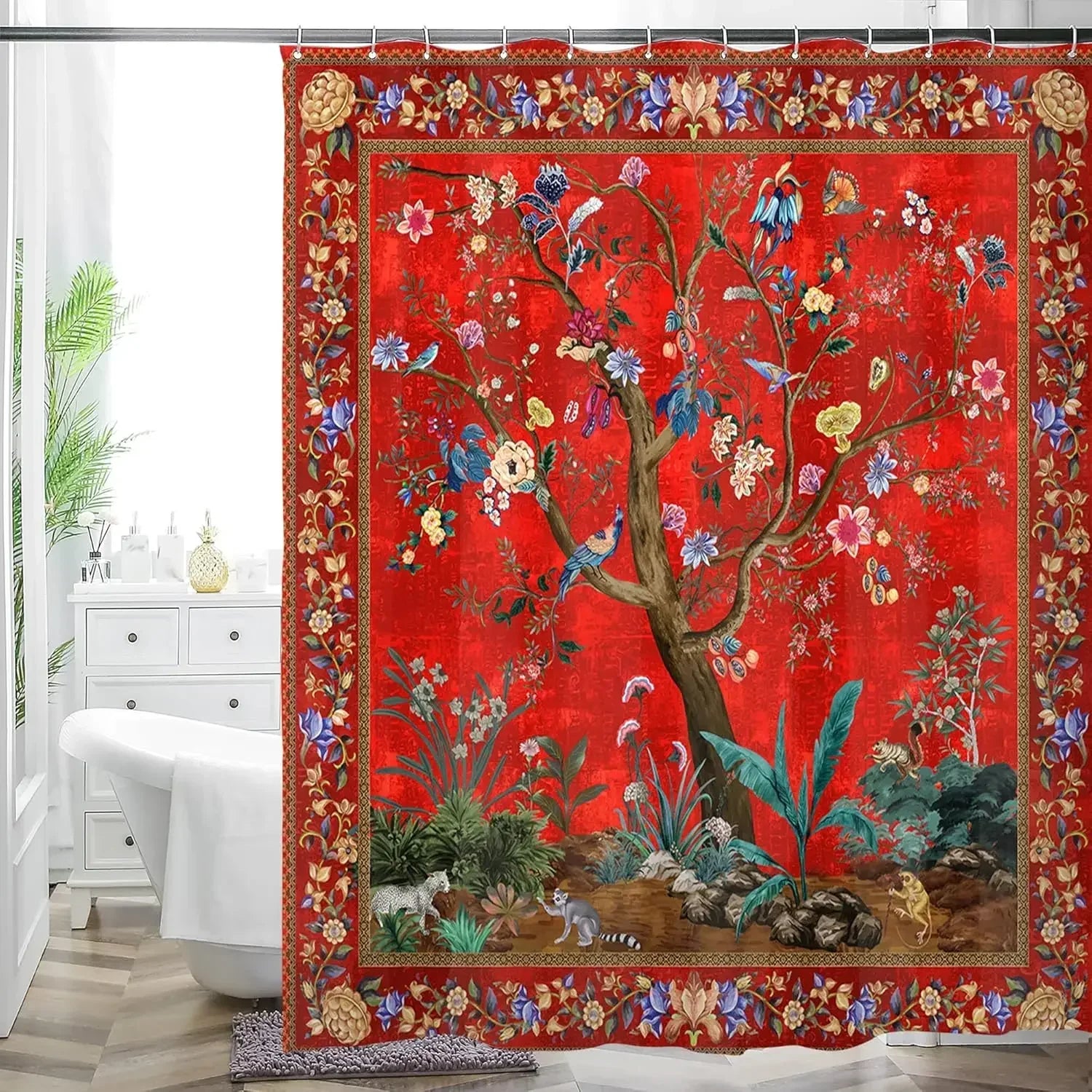 Rideau Douche Inspirant Nature Plantes 26 Designs Multi-Tailles - rideaux de douche GoHappy