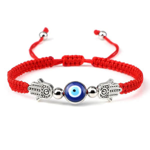 Bracelets Porte-Bonheur Evil Eye en Tissu Tressé - Bracelets Porte-Bonheur GoHappy