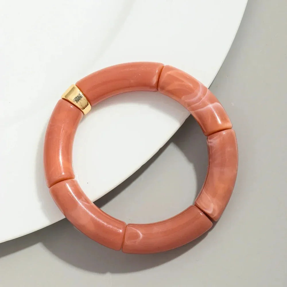 Bracelets acryliques bohème femme – 28 modèles colorés à mixer - Bijou Bracelet GoHappy
