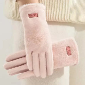 Gants Femme Daim Imitation Vison Tactiles Doux Chauds Élégants - gants GoHappy