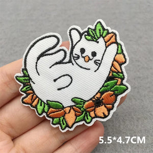 Patchs Brodés Chats Thermocollants Écussons Cartoon Vêtements Sacs - patchs GoHappy