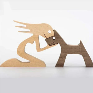 Sculpture Bois Compagnon Fidèle Gravure Personnalisée Mémorial - Décoration GoHappy
