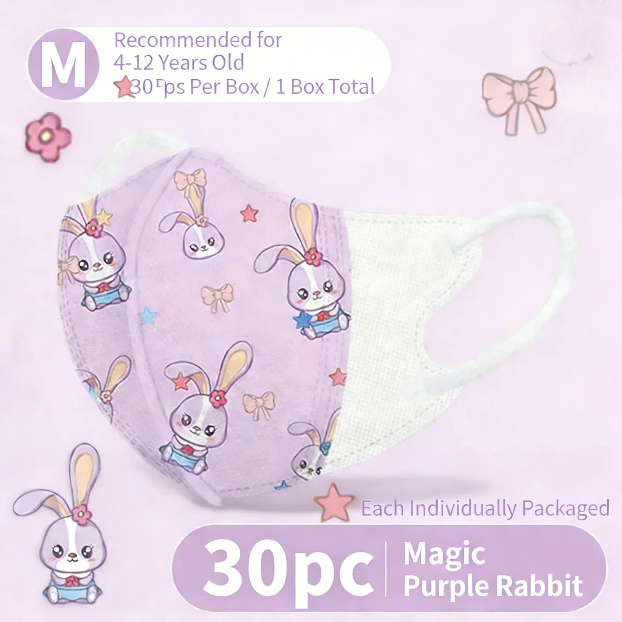 Masques Enfant Protection Cartoon 3 Couches 4-12 Ans Lot 30 pièces - masques de protection GoHappy