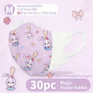 Masques Enfant Protection Cartoon 3 Couches 4-12 Ans Lot 30 pièces - masques de protection GoHappy