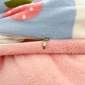 Housse Couette Velours Enfant Motifs Cartoon Douce Chaude 150-220cm - housse couette GoHappy