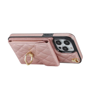 Coque Portefeuille Matelassée Bandoulière iPhone Apple 11 au 16 & plus - coque pour smartphone GoHappy