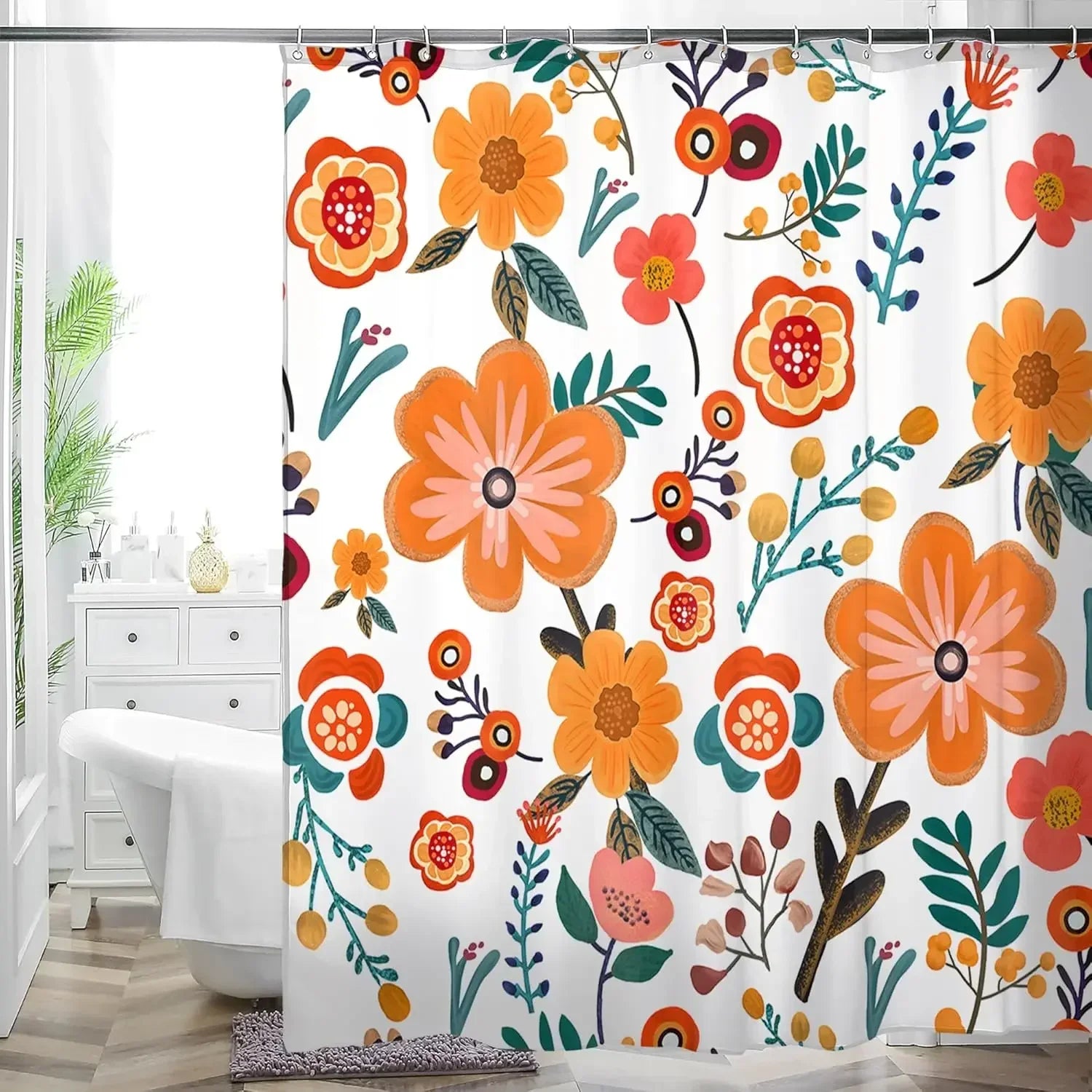 Rideau Douche Inspirant Nature Plantes 26 Designs Multi-Tailles - rideaux de douche GoHappy