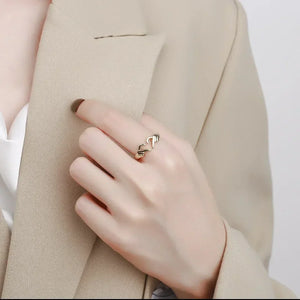 Bague en argent ou or Coeur Heartsign - bague femme GoHappy