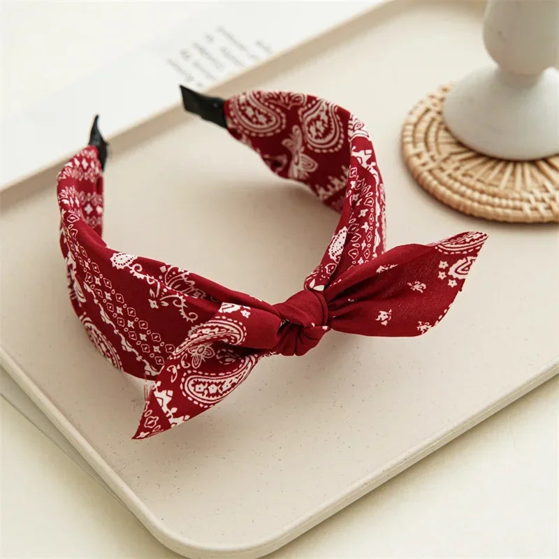 Boho Bow bandeau cheveux femme Paisley - bandana GoHappy