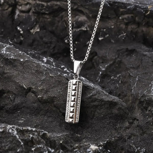 Collier Homme Acier Barre Minimaliste Géométrique Style Épuré - collier homme GoHappy
