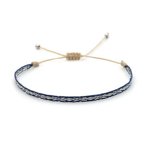 Bracelet Tissé Main Colombie Motifs Ethniques Bohème Amitié - bracelets tissés GoHappy