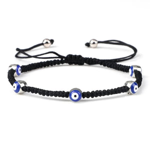 Bracelets Porte-Bonheur Evil Eye en Tissu Tressé - Bracelets Porte-Bonheur GoHappy