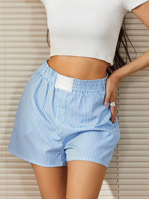 Short d'intérieur à rayures Femme - Shorts GoHappy