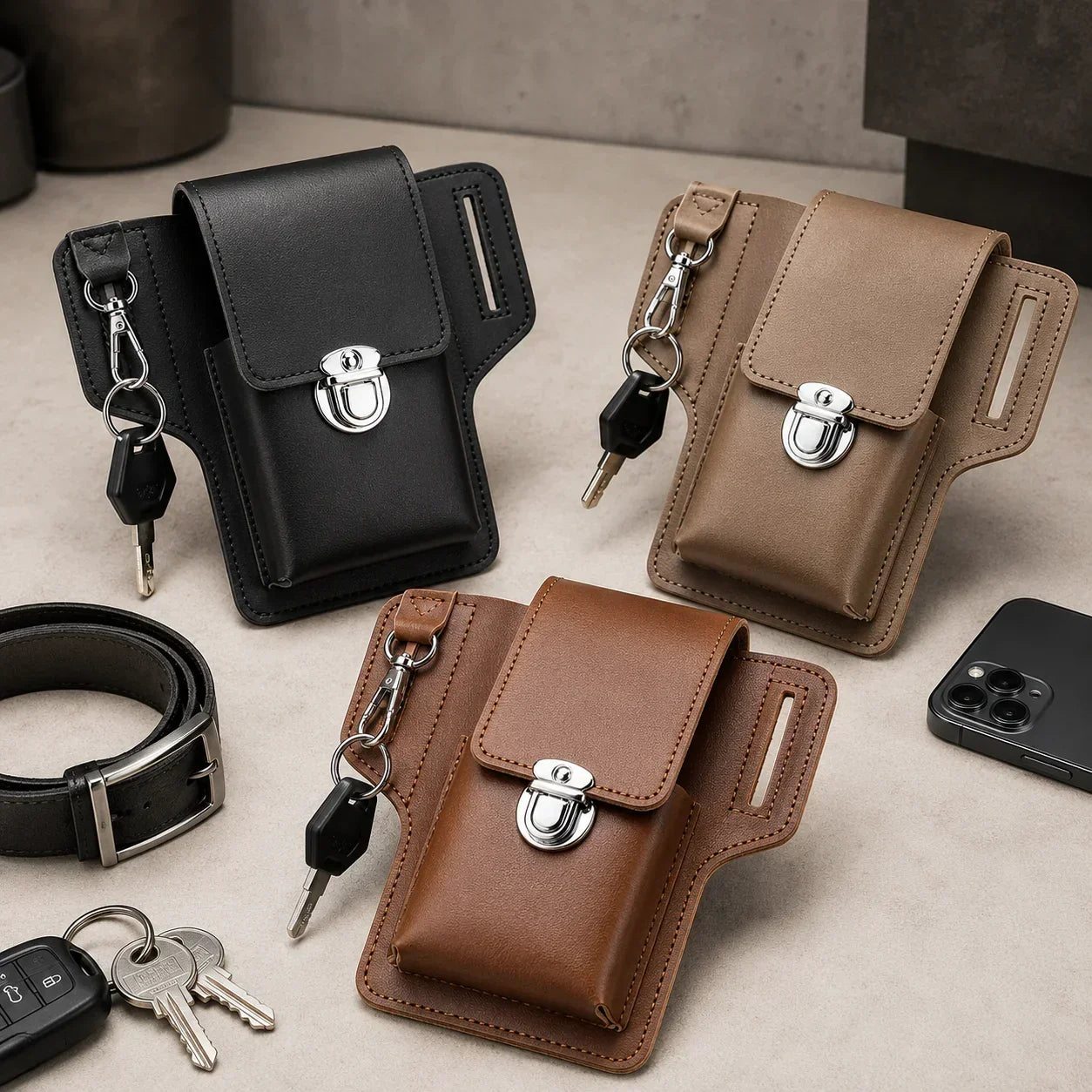 Urban Pocket sac téléphone ceinture homme - sac en cuir GoHappy