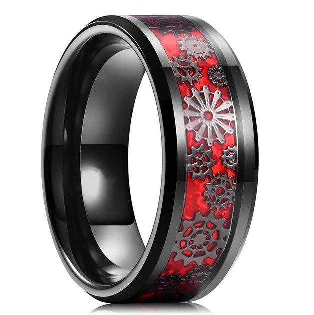 Bague Anneau NewStyle STEAMPUNK Tungstène - Bijoux GoHappy