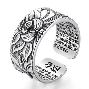 Bague Sutra du Lotus Argent 999 - Bijoux GoHappy
