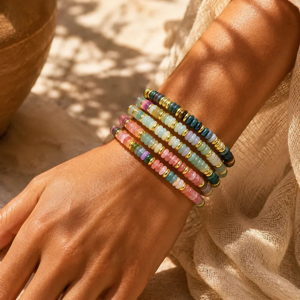 Good Vibes bracelet femme pierres naturelles colorées - bracelet femme GoHappy