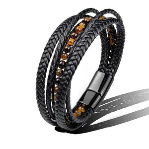 Bracelet Cuir Homme Black Series - Bijoux GoHappy