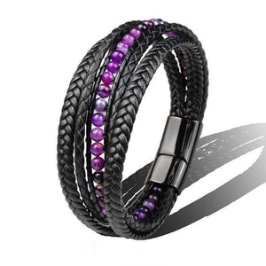 Bracelet Cuir Homme Black Series - Bijoux GoHappy