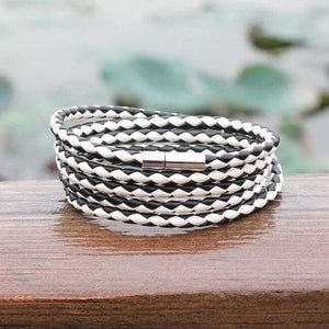 Bracelet Lanière en cuir tressé - Bijoux GoHappy