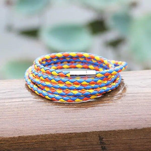 Bracelet Lanière en cuir tressé - Bijoux GoHappy