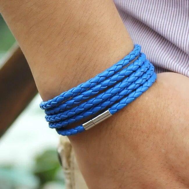 Bracelet Lanière en cuir tressé - Bijoux GoHappy