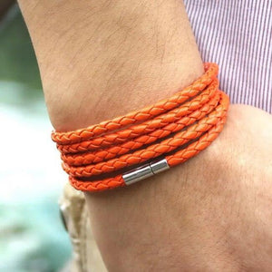 Bracelet Lanière en cuir tressé - Bijoux GoHappy