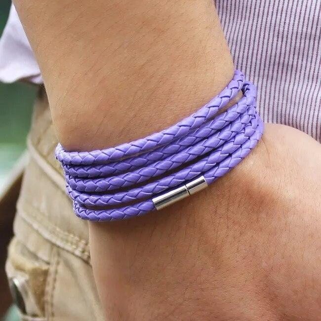 Bracelet Lanière en cuir tressé - Bijoux GoHappy