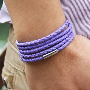 Bracelet Lanière en cuir tressé - Bijoux GoHappy
