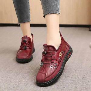 Baskets d'hiver brodées fleurs - Chaudes et confortables - chaussures de sport, sneakers GoHappy