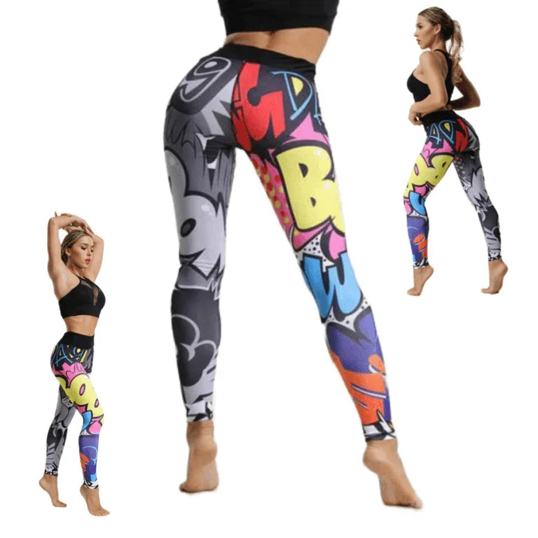 Leggings Femme Dessin Animé Sport - Legging GoHappy