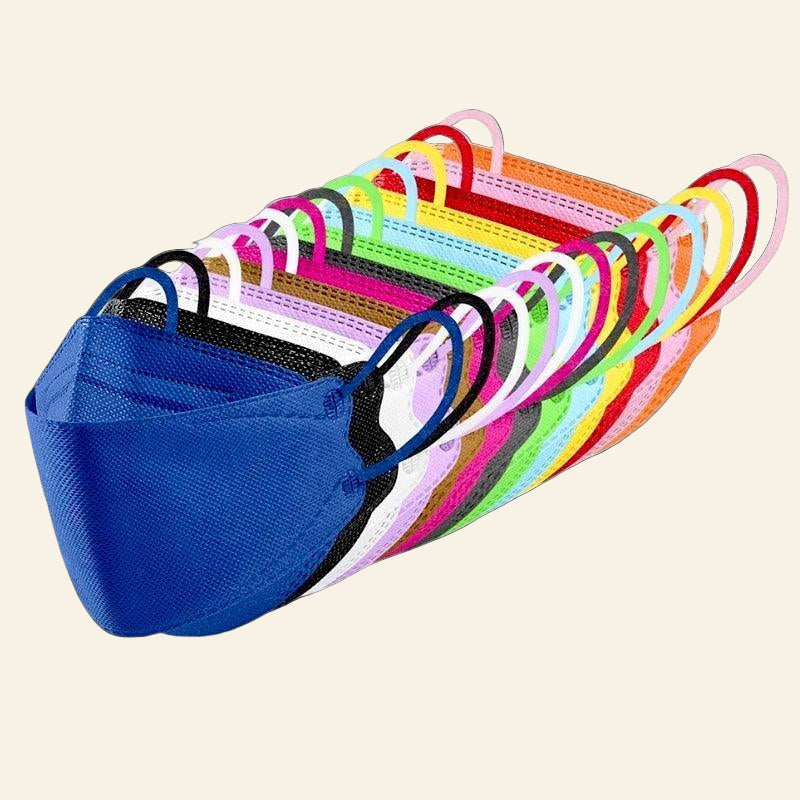 masque FFP2 CE de type poisson couleurs unies