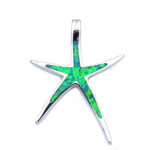 Collier Ocean Dream Émeraude · Étoile verte effet opale