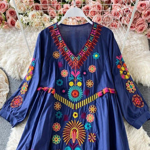 Robe d'Été Brodée Élégance Bohème - Robes GoHappy