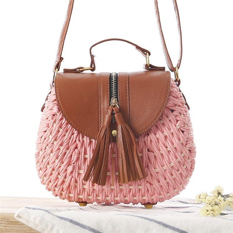 Sac à main Cuir et Paille Ecologia - Sacs GoHappy