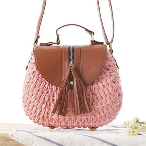 Sac à main Cuir et Paille Ecologia - Sacs GoHappy