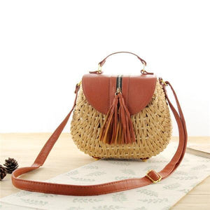 Sac à main Cuir et Paille Ecologia - Sacs GoHappy
