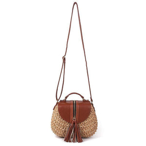 Sac à main Cuir et Paille Ecologia - Sacs GoHappy