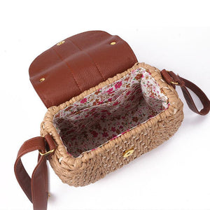 Sac à main Cuir et Paille Ecologia - Sacs GoHappy