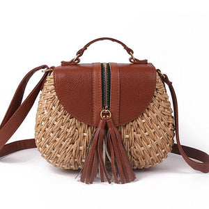 Sac à main Cuir et Paille Ecologia - Sacs GoHappy