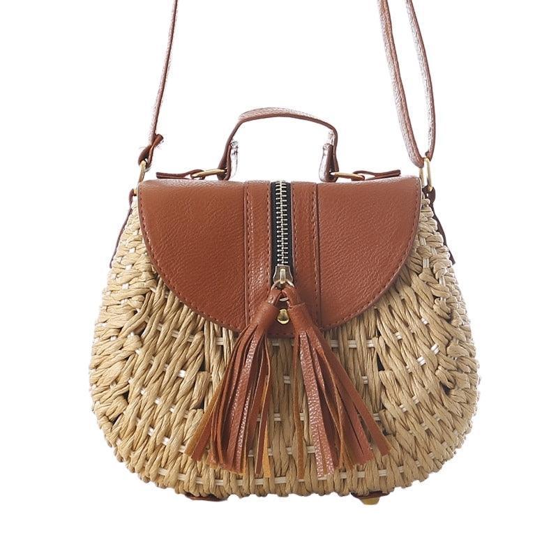 Sac à main Cuir et Paille Ecologia - Sacs GoHappy